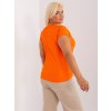 Orange plus size cotton blouse (Barva orange, Velikost ONE SIZE)