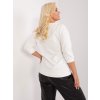 Ecru plus size cotton blouse (Barva ecru, Velikost ONE SIZE)