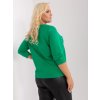 Green plus size blouse with pocket (Barva green, Velikost ONE SIZE)