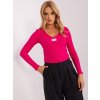Fuchsia Long Sleeve Striped Blouse (Barva fuchsia, Velikost ONE SIZE)