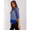 Dark blue formal blouse with 3/4 sleeves (Barva dark blue, Velikost 36)