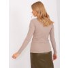 Dark beige basic cotton blouse BASIC FEEL GOOD (Barva dark beige, Velikost L/XL)