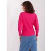 Fuchsia striped blouse BASIC FEEL GOOD (Barva fuchsia, Velikost S/M)