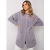 Carolyn's grey alpaca coat (Barva gray, Velikost ONE SIZE)