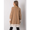 Camel knitted cardigan Lucca OCH BELLA (Barva camel, Velikost ONE SIZE)