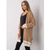 Camel knitted cardigan Lucca OCH BELLA (Barva camel, Velikost ONE SIZE)