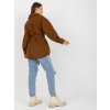 Brown women's one size outerwear shirt with binding (Barva brown, Velikost ONE SIZE)