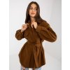 Brown women's one size outerwear shirt with binding (Barva brown, Velikost ONE SIZE)