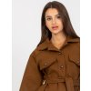 Brown women's one size outerwear shirt with binding (Barva brown, Velikost ONE SIZE)