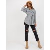 Grey one size outerwear shirt with belt (Barva gray, Velikost ONE SIZE)