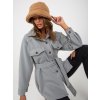 Grey one size outerwear shirt with belt (Barva gray, Velikost ONE SIZE)