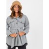 Grey one size outerwear shirt with belt (Barva gray, Velikost ONE SIZE)