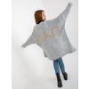 Grey loose cardigan with OCH BELLA wool (Barva gray, Velikost ONE SIZE)