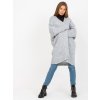 Grey loose cardigan with OCH BELLA wool (Barva gray, Velikost ONE SIZE)