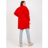 Red women's alpaca coat with Eveline wool (Barva red, Velikost ONE SIZE)