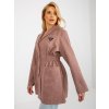 Dirty pink short jacket coat with pockets (Barva dark pink, Velikost ONE SIZE)