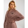 Dirty pink short jacket coat with pockets (Barva dark pink, Velikost ONE SIZE)