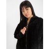 Black loose alpaca coat with hood and pockets (Barva Noire, Velikost ONE SIZE)