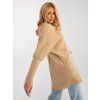 Camel women's alpaca coat with hood and zipper (Barva camel, Velikost ONE SIZE)