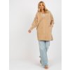 Camel women's alpaca coat with hood and zipper (Barva camel, Velikost ONE SIZE)