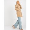 Camel women's alpaca coat with hood and zipper (Barva camel, Velikost ONE SIZE)