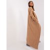 Camel long cardigan with braids (Barva camel, Velikost ONE SIZE)