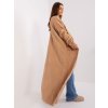 Camel long cardigan with braids (Barva camel, Velikost ONE SIZE)