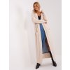 Light beige maxi cardigan with pockets (Barva light beige, Velikost ONE SIZE)