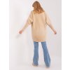 Light beige women's alpaca coat with wool (Barva light beige, Velikost ONE SIZE)