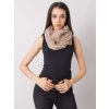 Dark beige scarf with peas (Barva dark beige, Velikost ONE SIZE)