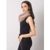 Dark beige scarf with peas (Barva dark beige, Velikost ONE SIZE)