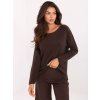 pol pl Ciemnobrazowy damski sweter z okraglym dekoltem 413748 3