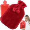 Plyšový gumový termofor velký v potahu s měkkou kožešinou (Velikost univerzální)