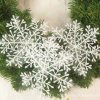 3 main 30pcs christmas party white snowflake decor for home hanging pendants new year xmas tree ornaments window decoration