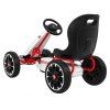 Dětský šlapací motokár ABARTH Bílý + Kola EVA + Ruční brzda + Volnoběh