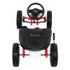 Dětský šlapací motokár ABARTH Bílý + Kola EVA + Ruční brzda + Volnoběh