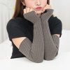 15 variant winter women arm warmers knitted woolen arm sleeve fine long knitted fingerless gloves casual warm soft female gloves hot sale