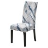 2 variant 1246pcs printed elastic dining room seat chair covers spandex chair cover stretch slipcovers for wedding banquet party decor