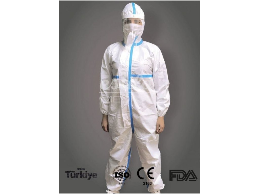 10x Profi ochranný oblek antiCovid T3/T4/T5/T6 ESTILO (bílý vel. XL)  |OnlineRousky.cz