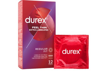 5010232964617 Durex Feel Thin Extra Lubricated 12 pcs