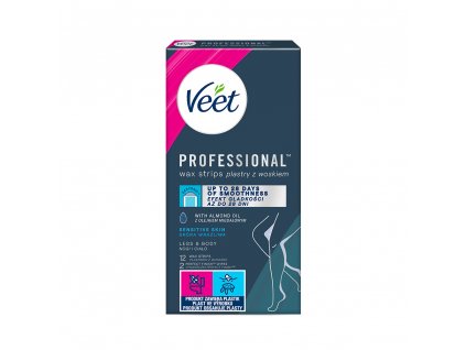 5900627027259 VEET   Professional Studené vosk. pásky pro citlivou pokožku 12 ks