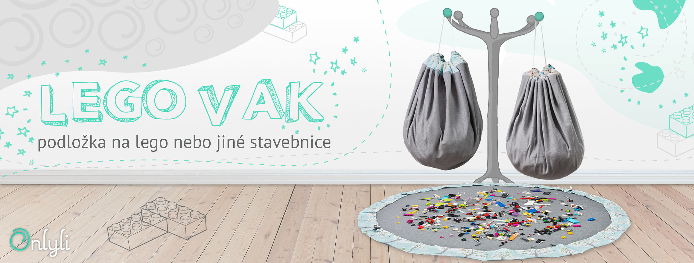 lego vaky a podložky na stavebnice