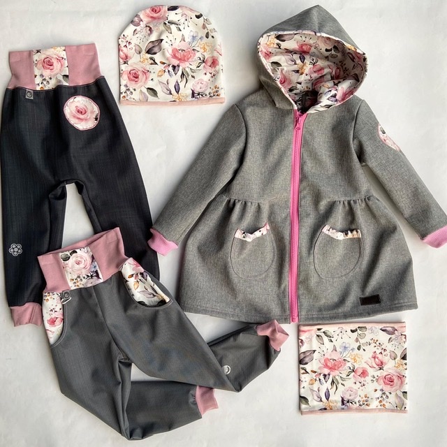 kabátek Planá růže šedý Velikost: 128/134 (7-8 let)