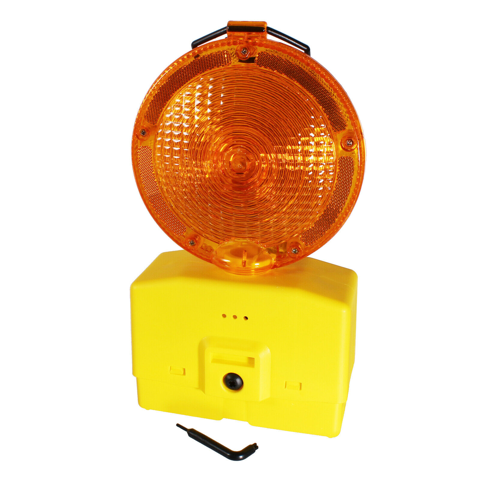 Oranžová výstražná LED svítilna na baterie