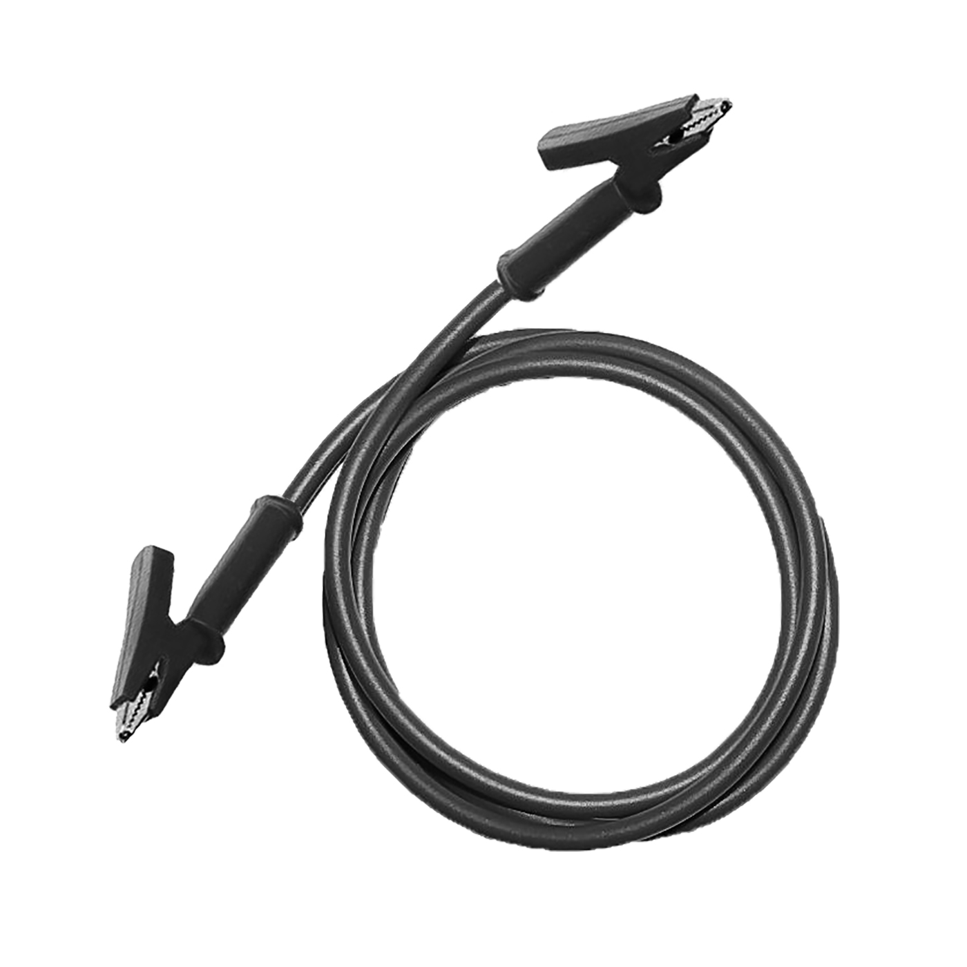 Testovací / laboratorní kabel Ø4 mm Barva: Černá, Model: Krokosvorka-krokosvorka, Rozměr: 200 cm