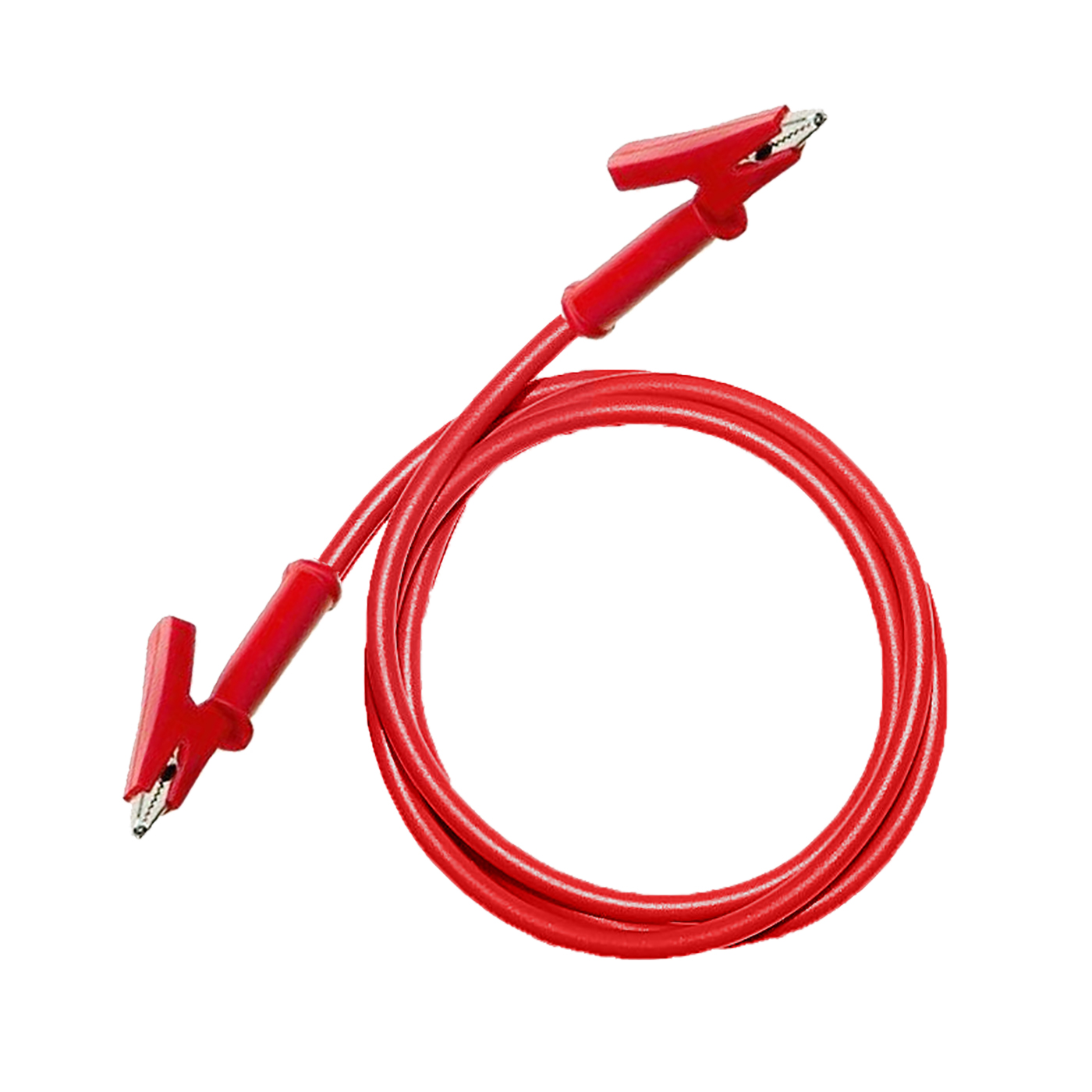Testovací / laboratorní kabel Ø4 mm Barva: Červená, Model: Krokosvorka-krokosvorka, Rozměr: 50 cm