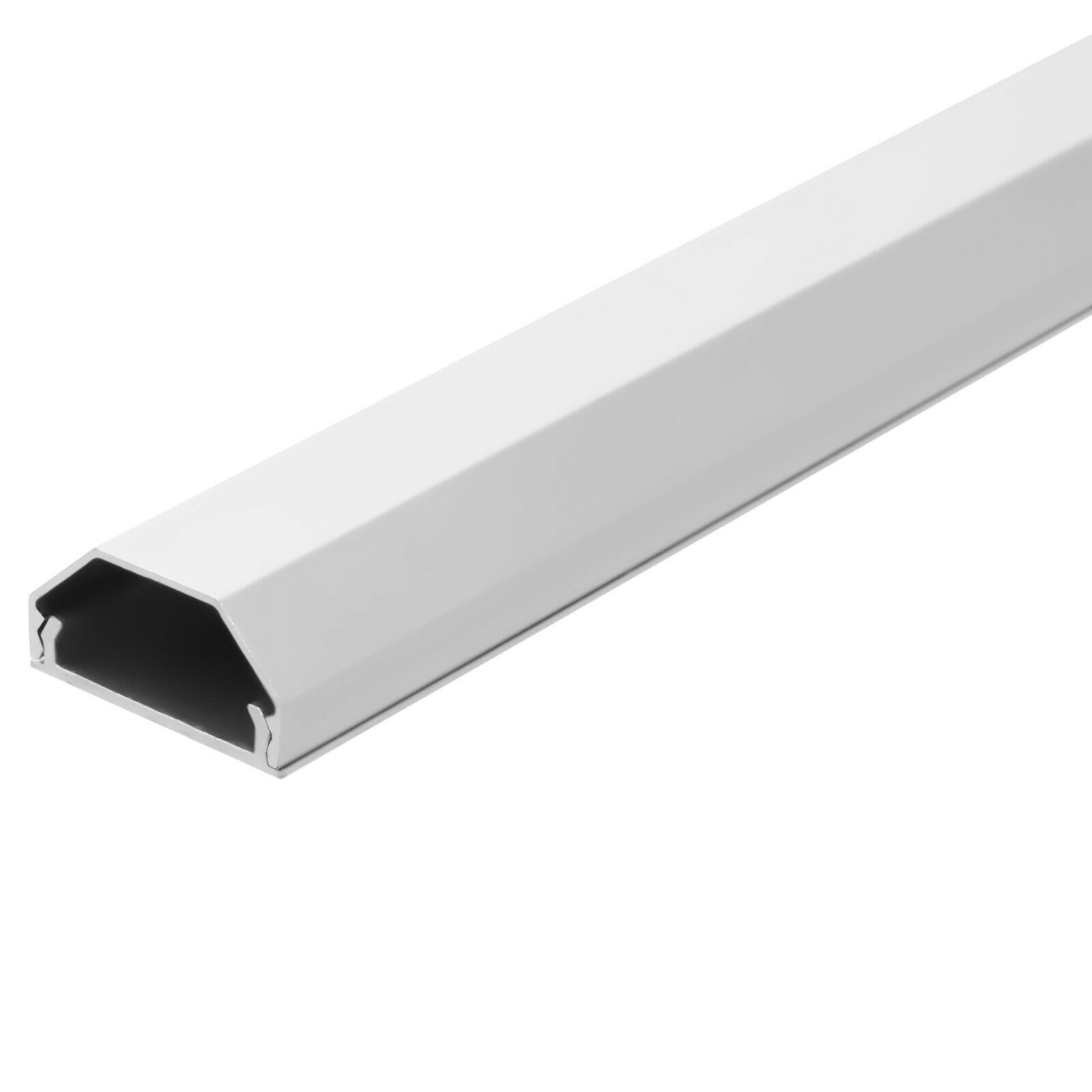 Hliníkový profil / kabelová lišta 75 cm 2. jakost Barva: Bílá, Samolepicí páska: Ano, Šířka profilu: 50 mm