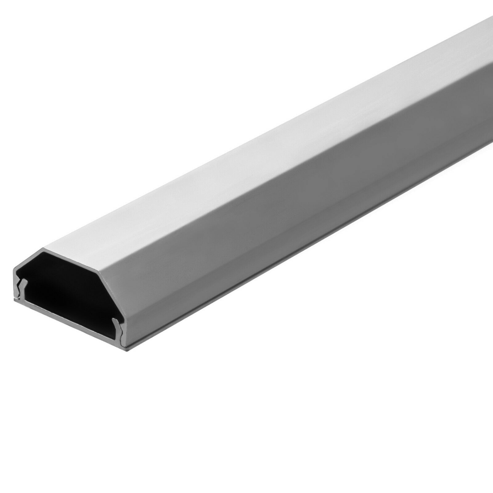 Hliníkový profil / kabelová lišta 75 cm 2. jakost Barva: Stříbrná, Samolepicí páska: Ano, Šířka profilu: 33 mm