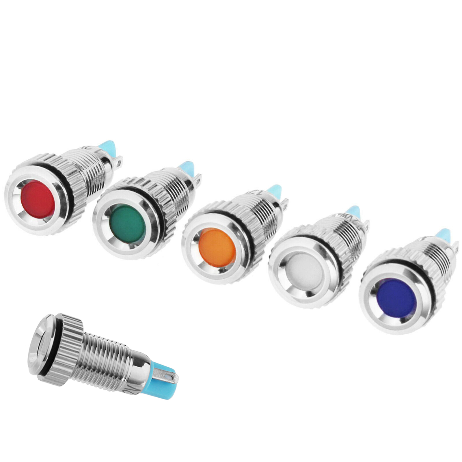 Signální kontrolka 12 V Ø 8 mm 12 mm 16 mm LED Barevné provedení: Zelená, Průměr: 8 mm