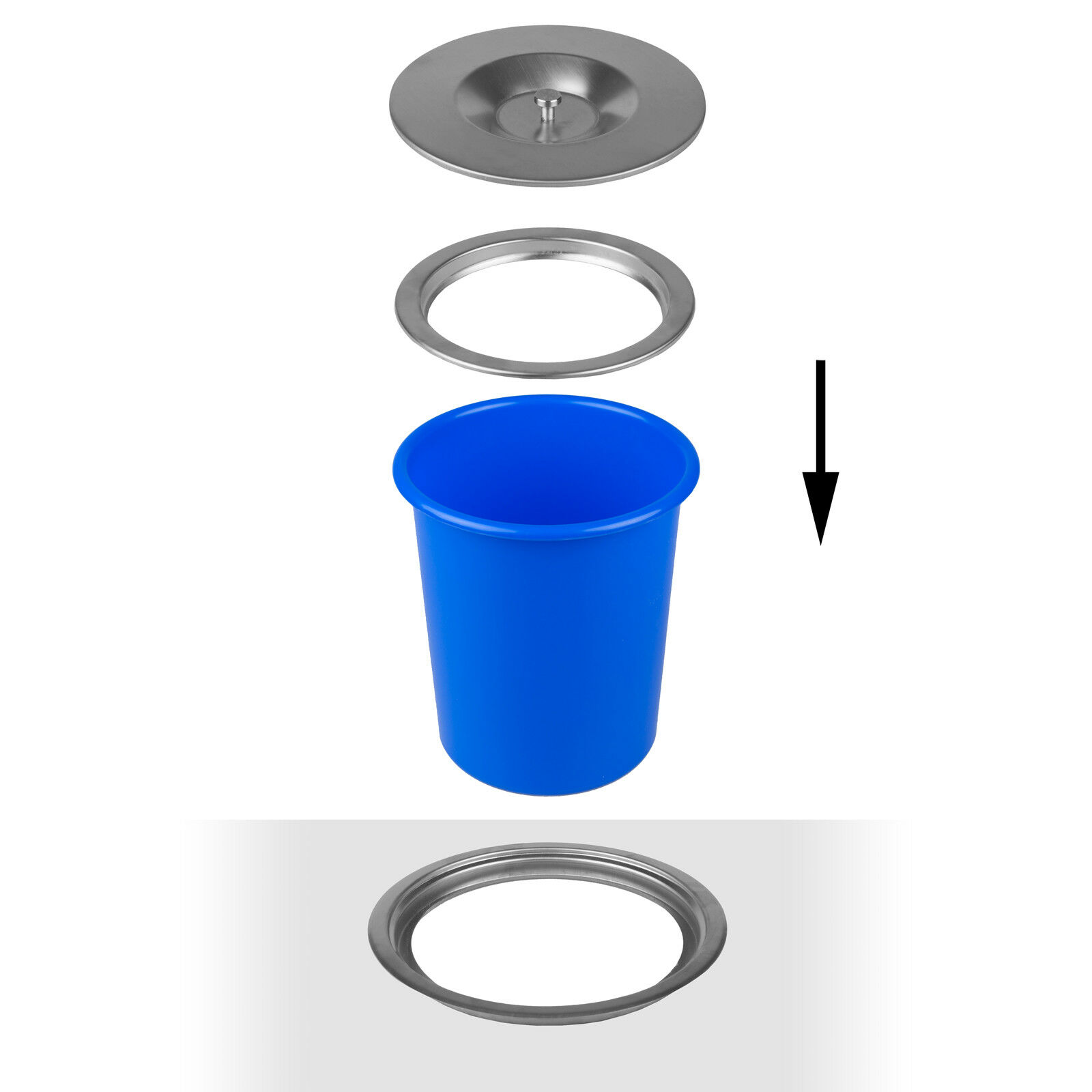 Odpadkový koš do pracovní desky 5/7l Objem: 5 l